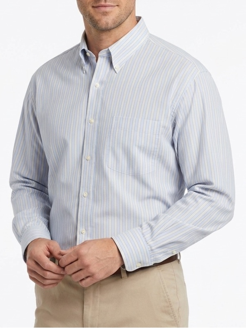 Jos. A. Bank Traveler’s Collection Men’s Dress Shirt 18.5 Striped Button Down